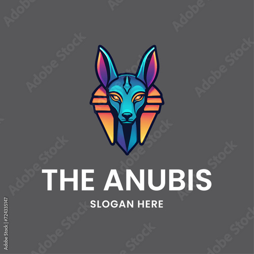 anubis logo design gradient style