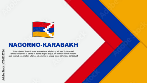 Nagorno Karabakh Flag Abstract Background Design Template. Nagorno Karabakh Independence Day Banner Cartoon Vector Illustration. Nagorno Karabakh Cartoon