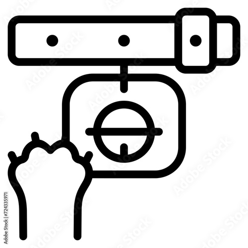 Pet tag icon with outline style. Suitable for website design, logo, app and UI. Based on the size of the icon in general, so it can be reduced.