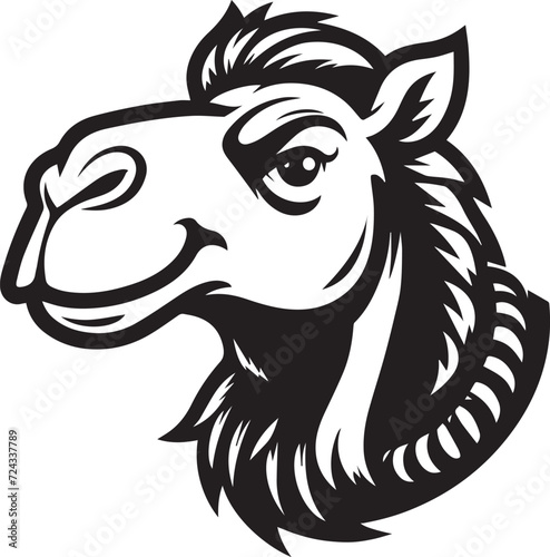 Camel Face Vector Design photo