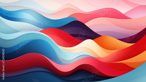 Colorful geometric background. Dynamic shapes composition, generative ai,