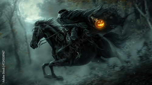 Headless Horseman Haunting Sleepy Hollow