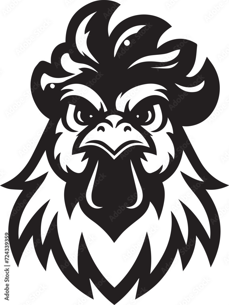 Angry Chicken Face Vector Design Angry Chicken Face Vector Design