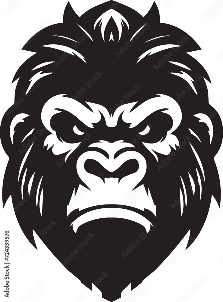 Gorilla  Face Vector Design