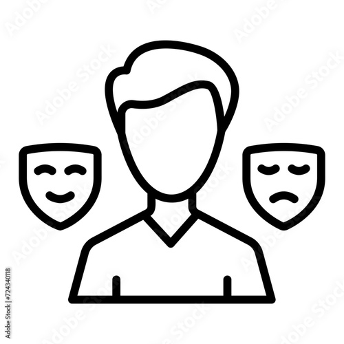 mood swings outline icon