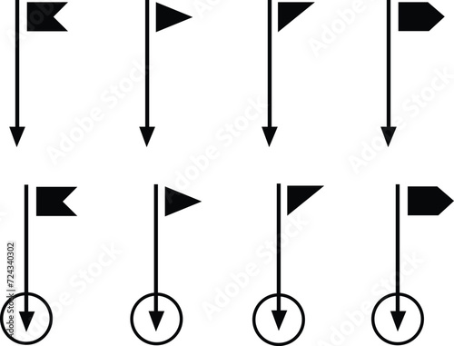 Set of Location pin icons. Map pin place marker. GPS location symbols in trendy fill styles isolated on transparent background. Premium quality symbols. Vectors signs for mobile apps and website.
