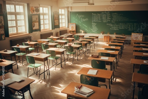 Interior of a classroom
