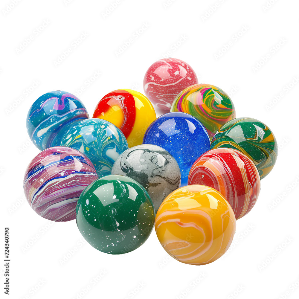 colorful Marbles, isolated PNG object colorful Marbles, isolated PNG object