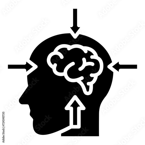 concentration glyph icon