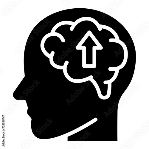 human mind glyph icon