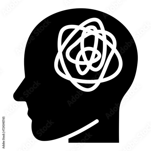 mental illness glyph icon