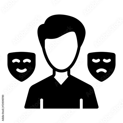 mood swings glyph icon