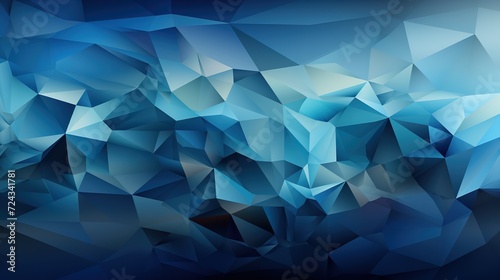 Dark BLUE vector abstract polygonal pattern. creative geometric illustration in Origami style with gradient. New design for your business, generative ai, 