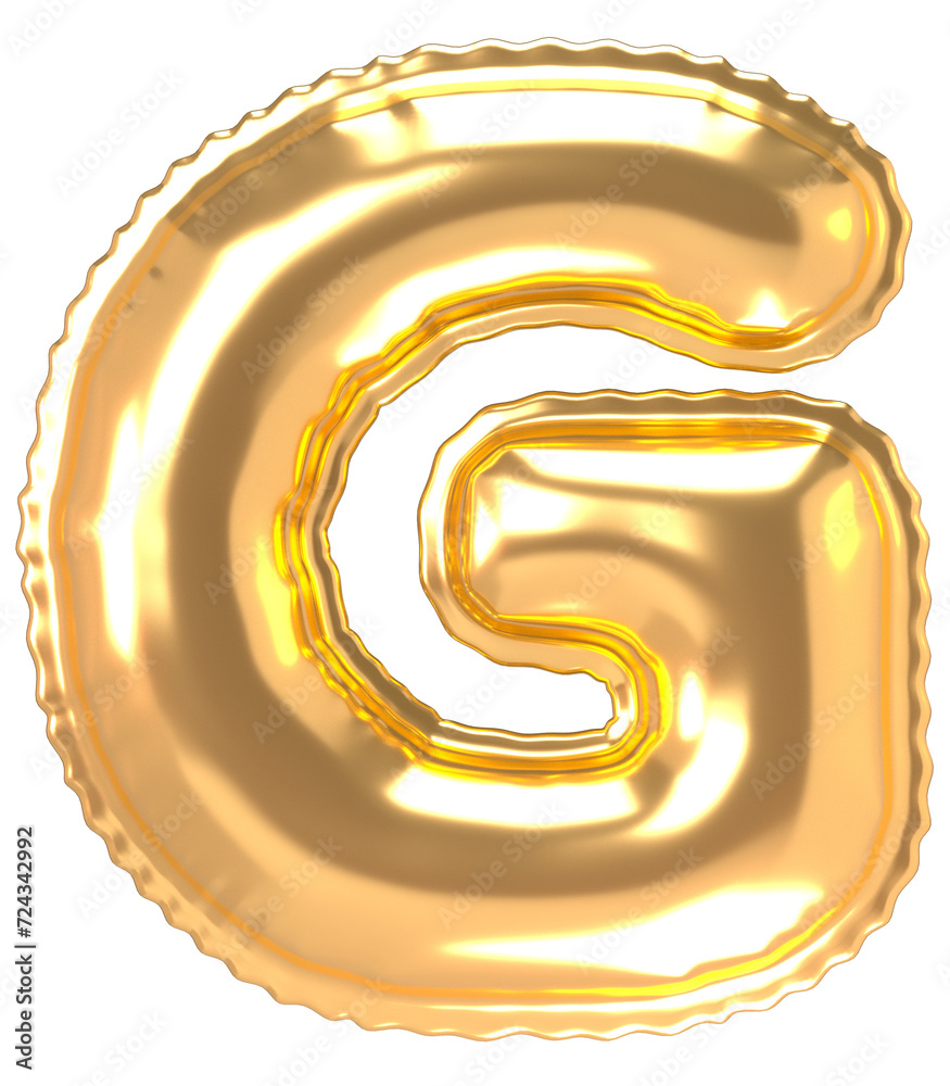 3d balloon foil alphabet in gold uppercase letter G 3d balloon foil alphabet in gold uppercase letter G