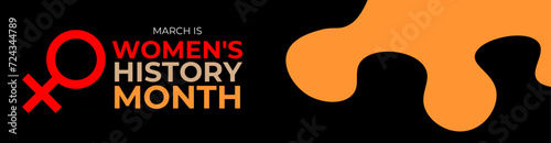 Vector illustration design for Women's History Month Annual declared month that highlights the contributions of women to events in history and contemporary society. banner, cover, poster.