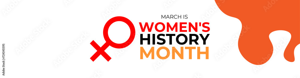 Women History Month Neo Geometric Background. Women’s History Month March Awareness Celebration. Horizontal website header banner. Abstract modern design. Social media post. vector illustration Women History Month Neo Geometric Background. Women’s History Month March Awareness Celebration. Horizontal website header banner. Abstract modern design. Social media post. vector illustration