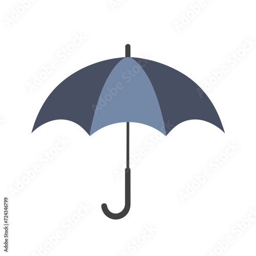 Flat vector realistic umbrella on white background