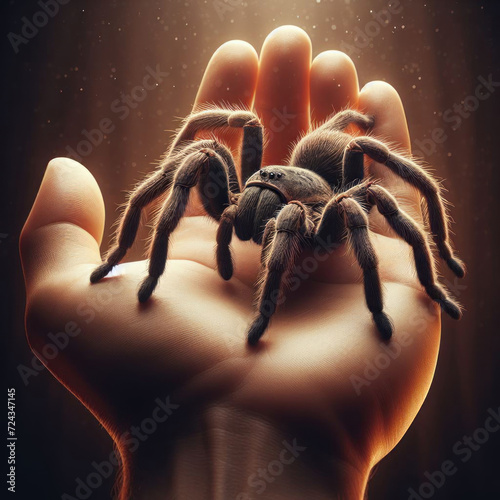 scary tarantula spider, closeup
