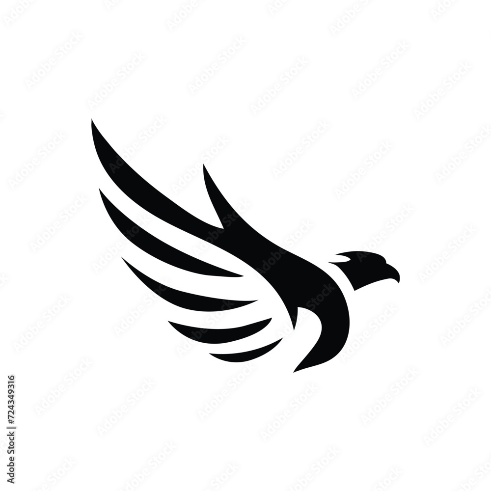 Fototapeta premium Eagle icon logo design template isolated illustration