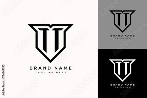 TT Monogram Initials Two Letter Creative Modern Logo Design Template for Your Business or Company (ID: 724349582)