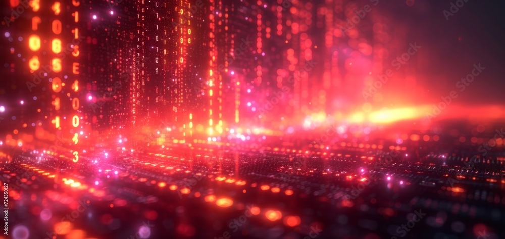 Abstract Digital Particles Network Sparkling Background. Abstract Digital Particles Network Sparkling Background.