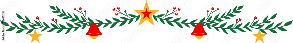 Obraz premium Green Christmas Border