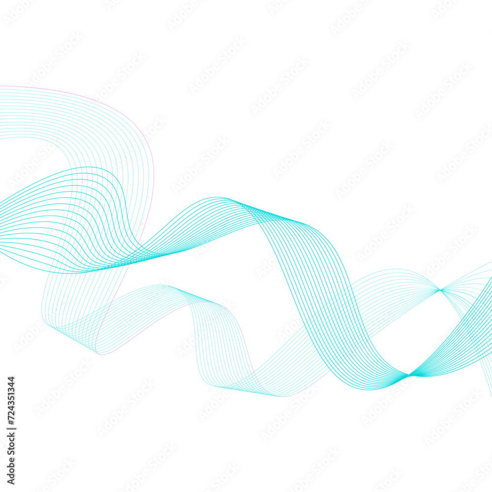Fototapeta premium Abstract Gradient Wavy Line Decoration