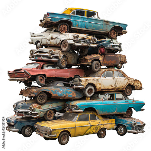 Junkyard, isolated PNG object