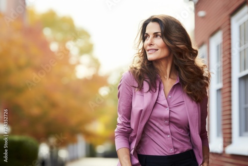 Portrait of a beautiful businesswoman standing in an urban setting.