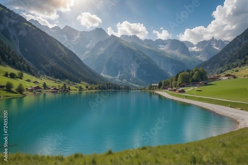 Beautiful view of landscape near Zell Am See in the Kaprun region  Salzburg  Austria