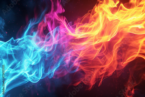 colorful fire flame