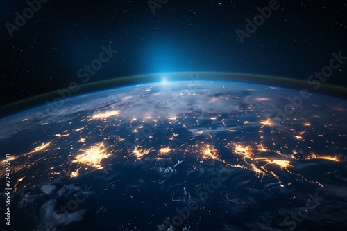 Planet Earth form space at night
