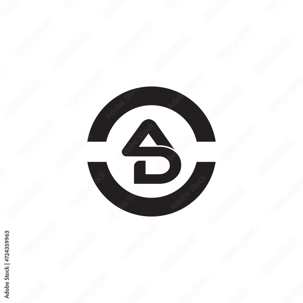 AD Letter Logo Design with Creative Modern Trendy Typography. AD Letter Logo Design with Creative Modern Trendy Typography.