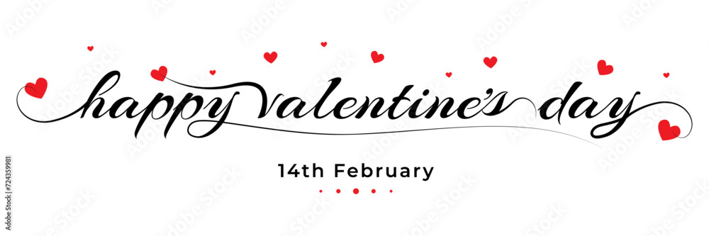 Happy Valentine's Day abstract greeting poster design - obrazy, fototapety, plakaty 