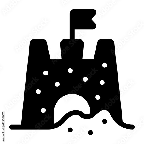 sand castle Solid icon