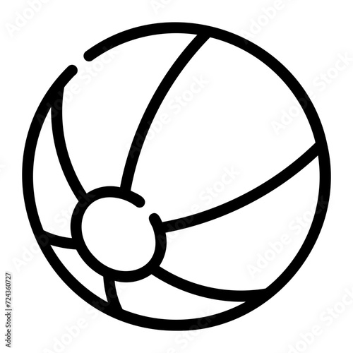 beach ball Line Icon