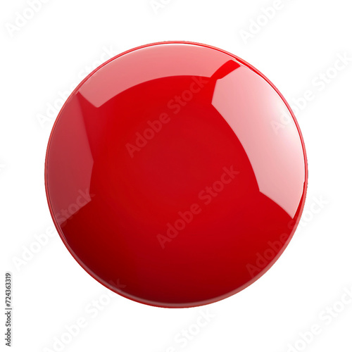 red Button, isolated PNG object