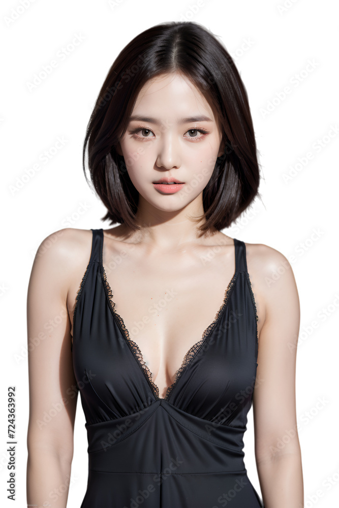 Sexy asian woman on transparent background Sexy asian woman on transparent background