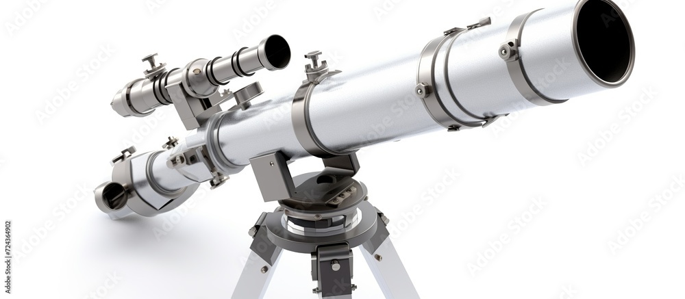Telescope isolated on white background