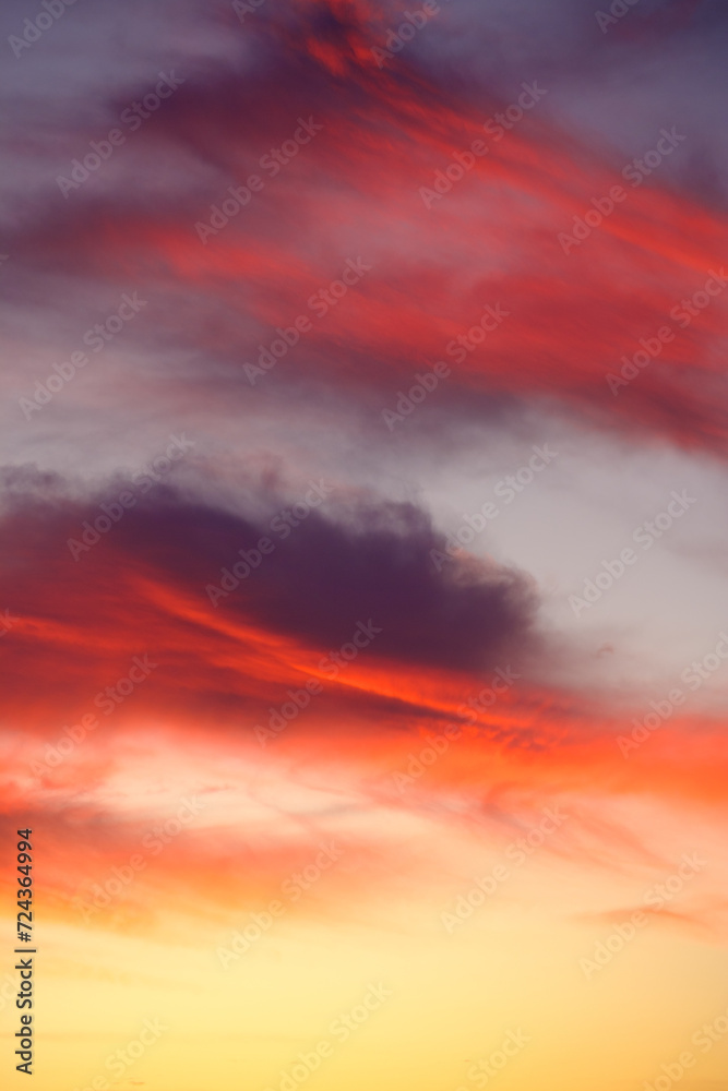 colorful cloudy sky at sunset