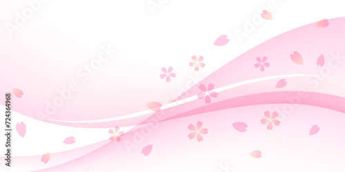 花びらが飛ぶ桜吹雪のイメージ