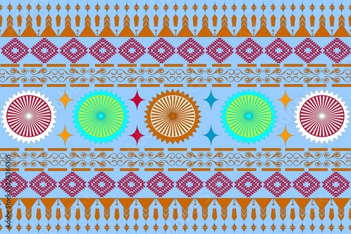 Ethnic boho seamless pattern. Tribal vector ornament. Aztec style