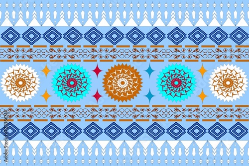 Tribal vector ornament. Seamless African pattern. Ethnic carpet with chevrons. Aztec style. Geometric mosaic on the tile, majolica. Ancient interior. Modern rug. 