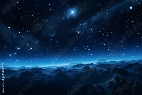 Night sky with stars and clouds as abstract background