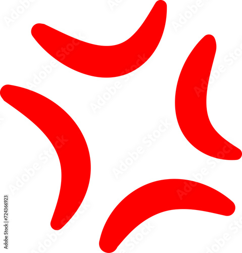 Red anger symbol icon