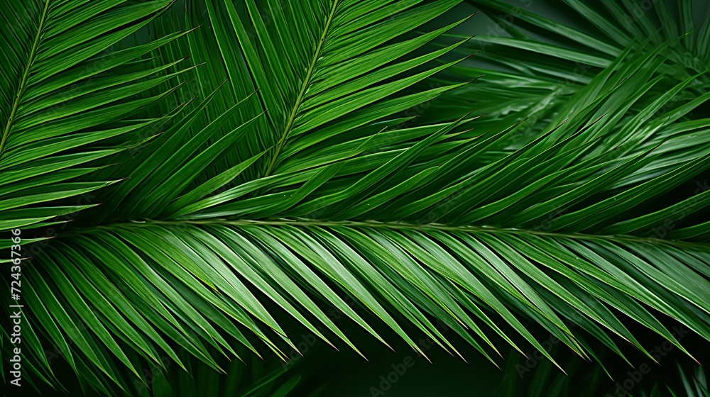 Fototapeta premium texture background, detail of dark palm leaf