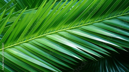 tropical palm leaf isolated on white background