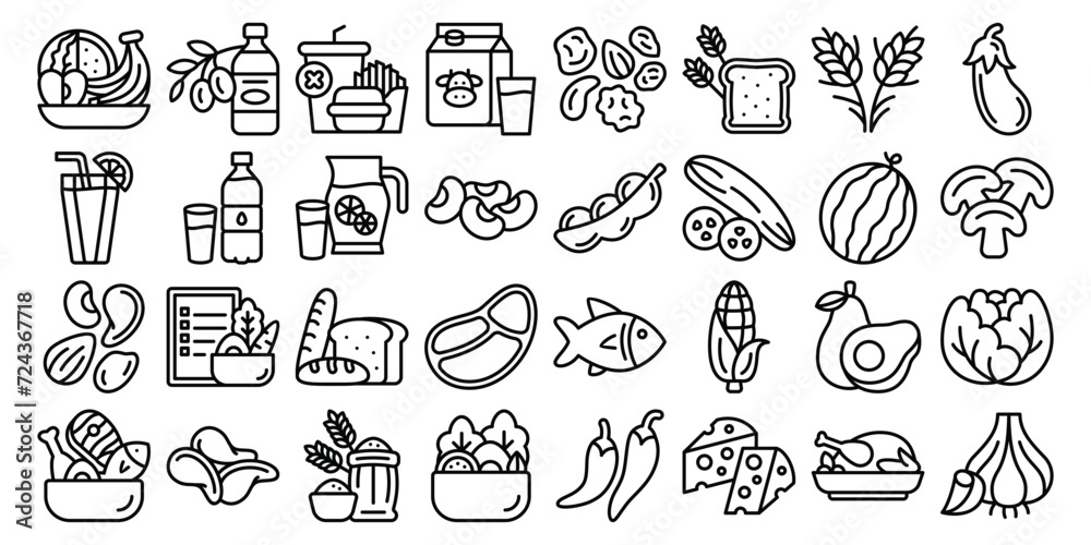 healthy food icon pack