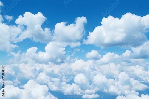 Blue sky background with tiny clouds 