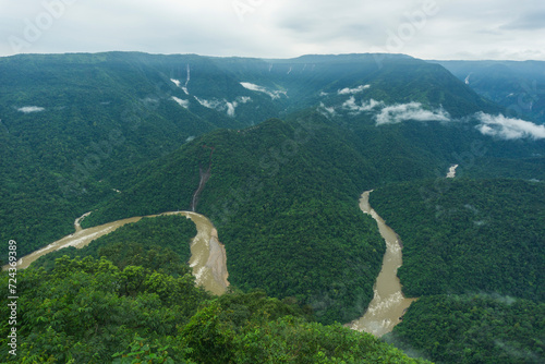 View of the mountains and Bangladesh valley from Nongwar